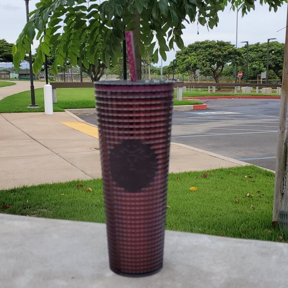 Starbucks Deep Purple Grid Tumbler 24 oz. NWT